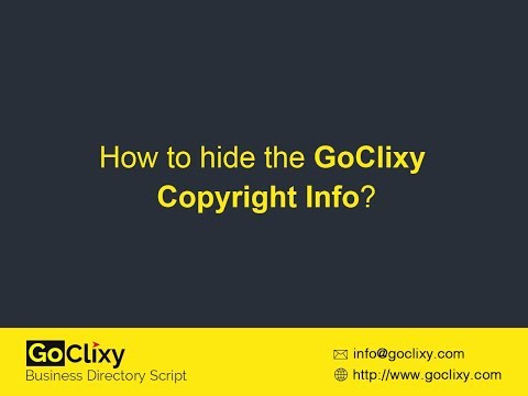 GoClixy - How to Hide the GoClixy Copyright Info?
