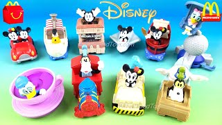 McDONALD'S WALT DISNEY WORLD 50TH ANNIVERSARY HAPPY MEAL TOYS MAY JUNE 2022 GOLD FULL SET DISPLAY