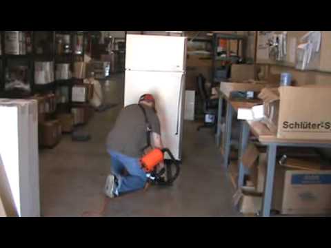 Part of a video titled Airsled air Dolly - Refrigerator Mover - YouTube