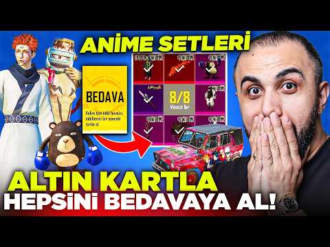 ALTIN KART İLE HER ŞEYİ BEDAVAYA ALABİLME 😱 YENİ ANİME SETLERİ VE BOKSÖR PETİ GELDİ! PUBG Mobile