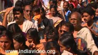 Vidyarambham ceremony at Thiruvullakkavu temple, Thrissur