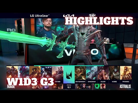 RGE vs AST - Highlights | Week 1 Day 3 S12 LEC Spring 2022 | Rogue vs Astralis