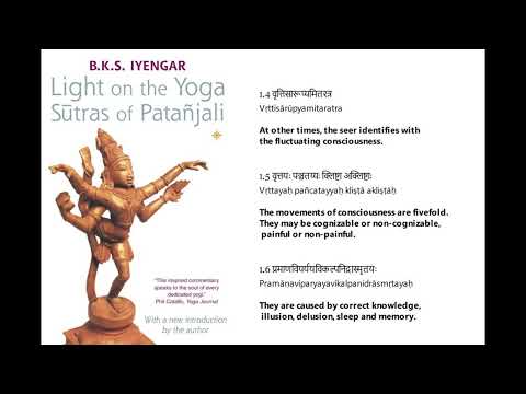 Light on the Yoga Sutras - Sutras 1.4 - 1.6