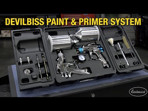 DeVilBiss Auto Paint & Primer System - Spray Primer, Base Coat & Clear Coat - Eastwood