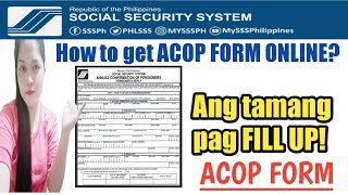 How to get ACOP FORM ONLINE? At ang tamang pag fill up!