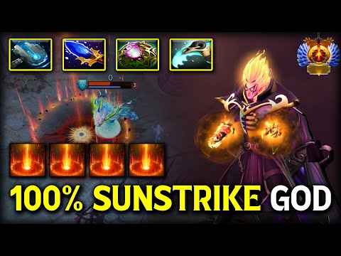 100% BECOME SUNSTRIKE GOD MID INVOKER | With Aghs Scepter + Octarine Core Build | 7.40b DotA 2