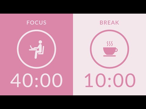 40/10 Pomodoro Timer with Pink Noise 🎧 3-Hour Study with Me for Deep Focus & ADHD ✨