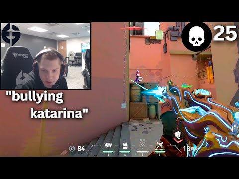 EG Demon 1 Drops 25 Kills While Trolling with V1 Katarina In Ranked!!! Valorant