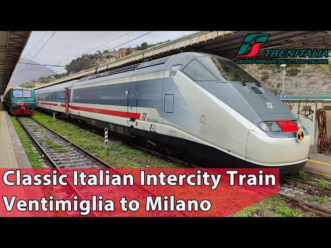 Classic Italian Intercity Train from Ventimiglia to Milano | Trenitalia | FS E.414