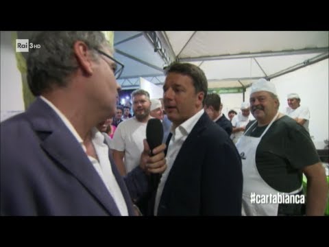 Renzi alla festa dell'unità di Firenze - #cartabianca 12/09/2017