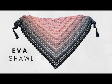 ENCHANTING EVA SHAWL - FREE CROCHET PATTERN