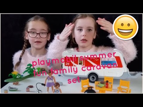 Playmobil summer fun family caravan set