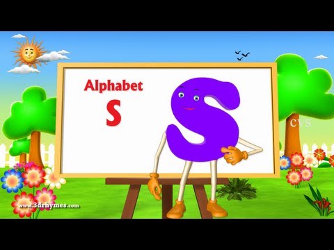 Letter S Song - 3D Animation Learning English Alphabet ABC Songs For children