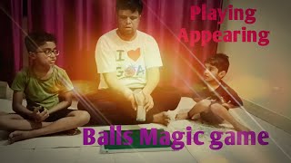 Playing Appearing Balls Magic game 😍 with brother #funny #trending #entertainment #youtube #love 