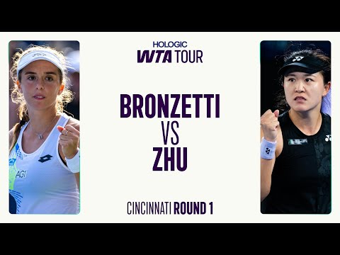 Lin Zhu vs. Lucia Bronzetti | 2025 Cincinnati Round 1 | WTA Match Highlights