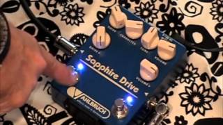 Video thumbnail for Vahlbruch FX Sapphire Drive boutique overdrive guitar effects pedal demo by gearmanndude