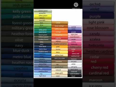 colour shades with their name
