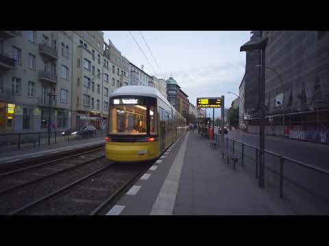 Germany, Berlin, tram M8 ride from Rosenthaler Platz to Rosa-Luxemburg-Platz