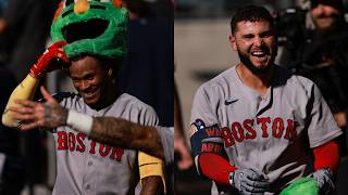 Ceddanne Rafaela and Wilyer Abreu hit BACK-TO-BACK HRs on BACK-TO-BACK pitches against the Dodgers!