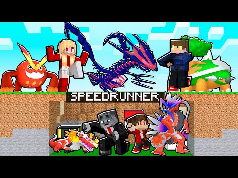 PRIMEIRO MINECRAFT PIXELMON MANHUNT em DUPLA POKEMON ( 2 SPEEDRUNNER vs 2 CAÇADORES )