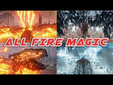ELDEN RING - All Fire/Magma/Explosion Magic Spells & Incantations [4k/60fps, PC]