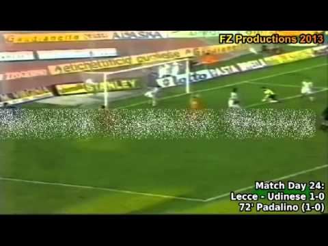 Serie A 1993-1994, day 24 Lecce - Udinese 1-0 (Padalino goal) 