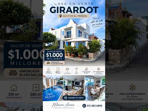 Venta de Casa en Girardot sector del Peñon por 1.000 millones de pesos