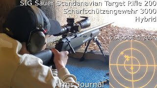 Firing SIG Sauer STR 200 SSG 3000 Hybrid 6,5x55 SE @ 300m