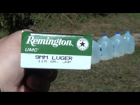 Ammo Test : Penetration \u0026 Expansion (Remington UMC 9mm 115gr JHP)
