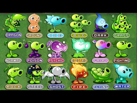 All PEASHOOTER & Other Plants 1 POWER-UP vs 99 Pyramid Head Zombies - Pvz 2 Challenge