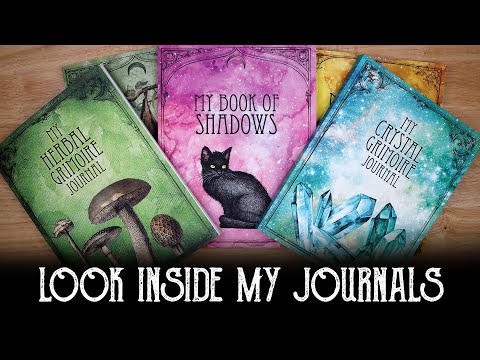 A Look Inside my Journals - Grimoire and Book of Shadow Flip Through - Magical Crafting Books