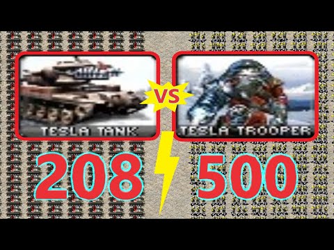 Electric Battle - Tesla Tanks vs Tesla Troopers - Red Alert 2