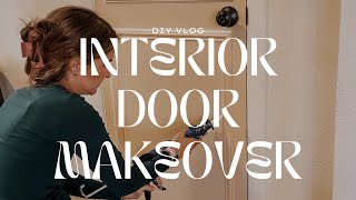 Easy DIY Hollow Core Door Makeover {How to Add Trim to an Ugly, Dated Interior Door}