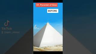 Ancient Places Now Vs Before 🏛️🌴 * Pyramid Of Giza #short #epicvideo