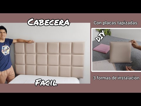 How to make a headboard with a checkered design //with upholstered panels//