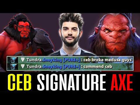 Ceb 100% destroyed MEDUSA in lane using his Signature Hero AXE DOTA 2