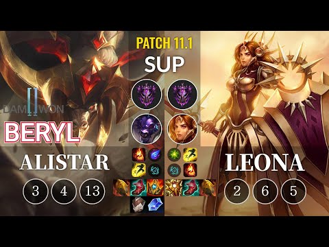 DWG BeryL Alistar vs Leona Sup - KR Patch 11.1