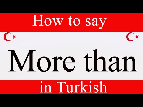 Learn Turkish & How to say "More Than" in Turkish | Easy Turkish Lessons