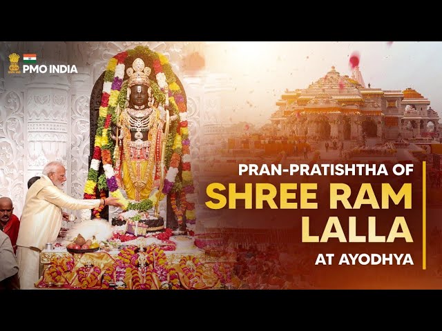    LIVE  Prime Minister Narendra Modi at the Pran-Pratishtha of Shree Ram Lalla at Ayodhya ji