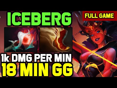 Iceberg Arcana QoP DESTROYS MID Templar Assassin Ending game in 18 minutes