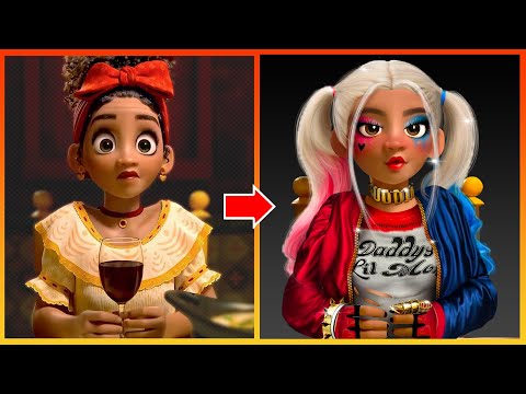 Disney Encanto: Dolores Madrigal Glow Up Into Harley Quinn - Disney Encanto Offical Movie