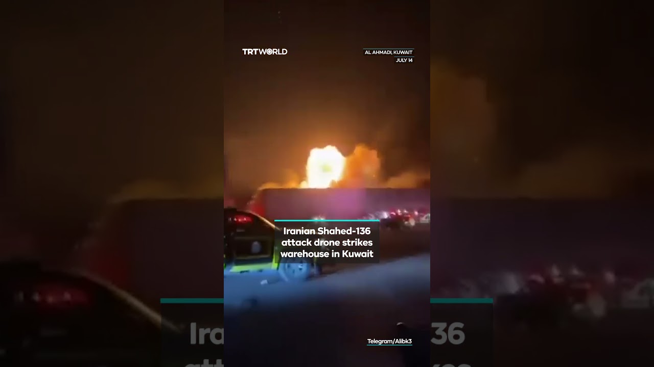 Video | Iranian Shahed-136 attack drone strikes warehouse in Kuwait