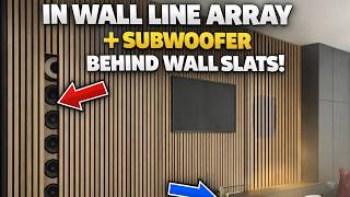 In Wall Line Array Speakers and Subwoofer Install