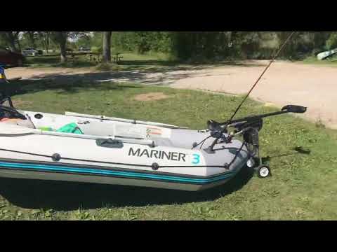 Intex Mariner - Launching Wheels - easy one person inflatable boat launching