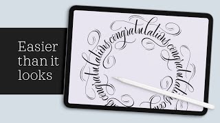 Flourished Calligraphy Circles in Procreate | Simple & Quick!