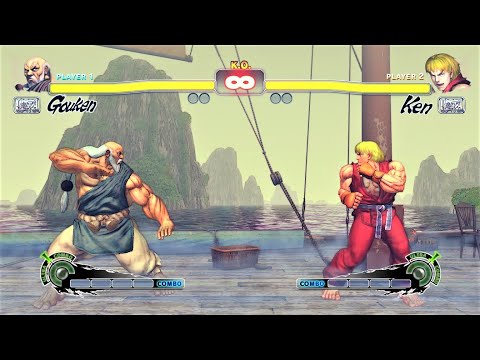 Gouken vs Ken (Hardest AI) - Ultra Street Fighter IV