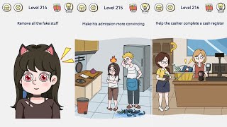 Brain Out 2 - Level 214, 215, 216 Gameplay Solution