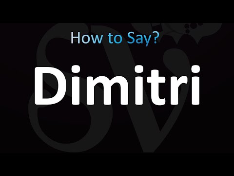 How to Pronounce Dimitri (correctly!)