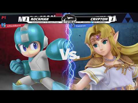 Quarantainment 15 Losers Finals - RockMan (MegaMan) Vs. Cryptom (Zelda) Smash Ultimate - SSBU