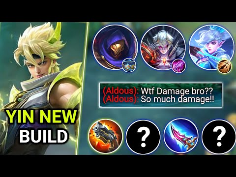 YIN NEW SKIN + NEW BUILD = DAMAGE HACK? | 18 KILLS IN 13 MINUTES | NEW BEST BUILD & EMBLEM | MLBB
